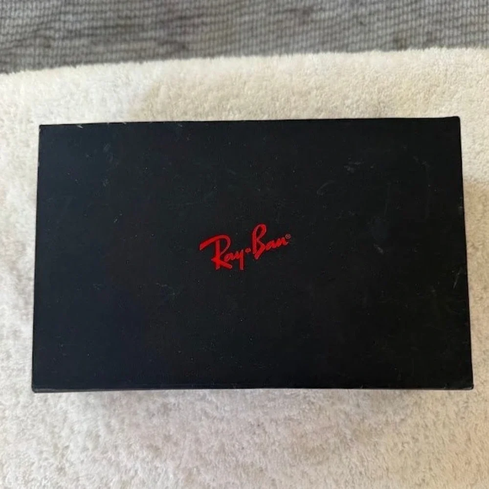 Ray-Ban Black Empty Sunglasses Box Case with Red Logo Authentic Universal Set.